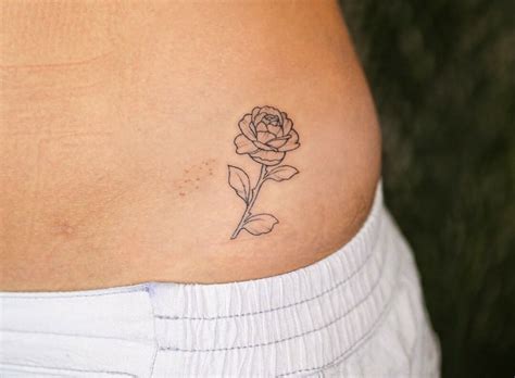 rose hip bum and thigh tattoos|Beautiful Rose Hip Tattoo Ideas for Thigh Tats